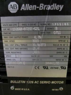 AB 1326AB-B720E-S2L 精密でスムーズな運動制御のためのローータリーサーボモーター