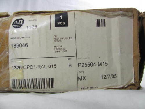 AB 1326-CPC1-RAL-015 460V交流サーボモーター用ケーブル
