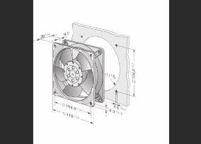 Ebmpapst 4656 Z 高耐久性 AC 名値電圧 工業遠心風扇