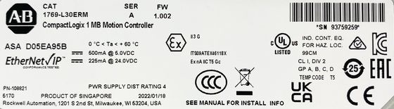 ALLEN-BRADLEY 1769-L30ERM IP20対応長寿バッテリー 安全リレー