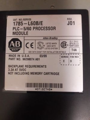 アレン・ブラッドリー 1785-L60BE 強化されたPLC-5 プログラム可能なコントローラ