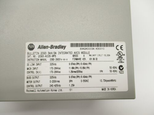 ALLEN-BRADLEY 2093-AC05-MP5 キネティックス2000 統合軸モジュールと軸モジュール