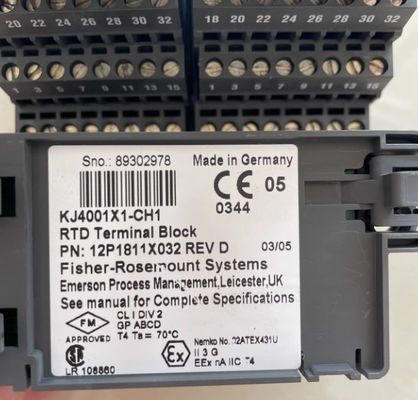 エマーソン DELTAV KJ4001X1-CH1 12P1811X012 RTDターミナルブロック