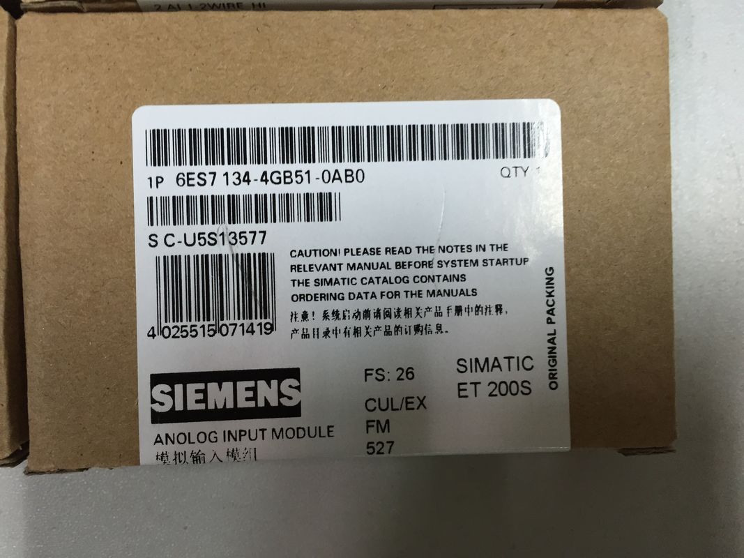 6ES7134-4GB51-0AB0 Siemens 2AI高速私2ワイヤー4-20 mA電子工学モジュール