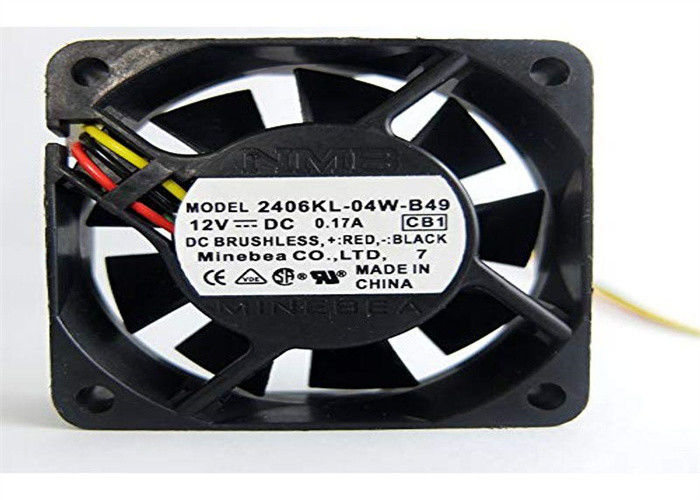 MINEBEA NMB 2406KL-04W-B49 DC軸ファン60X15MM 12VDC 15.9CFMの肋骨の回転速度計の3-WIRE