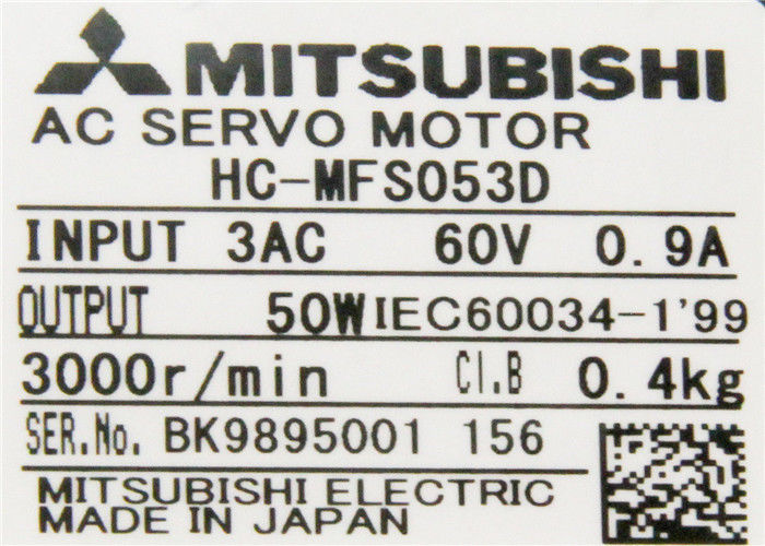 三菱50W HC-MFS053D 0.9A 51V産業ACサーボ モーター新しい原物
