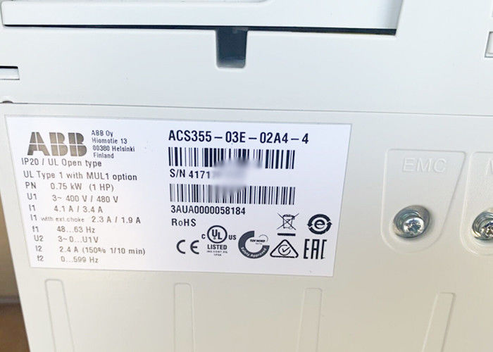 ACS355-03E-02A4-4低電圧ACは3AUA0000058184 0.75kW 2.4Aを運転する