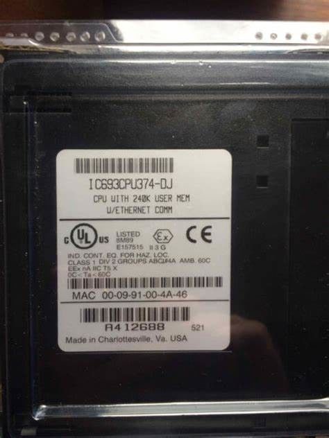 GE IC693CPU374 プロセッサ速度 133 MH の CPU モジュール 240 KB 5V DC 電圧で 7.4 ワット