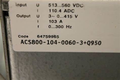 ACS800-104-0125-3+Q950 アブ周波数変換器 400V 25kVA / + AGPS-01 34kg