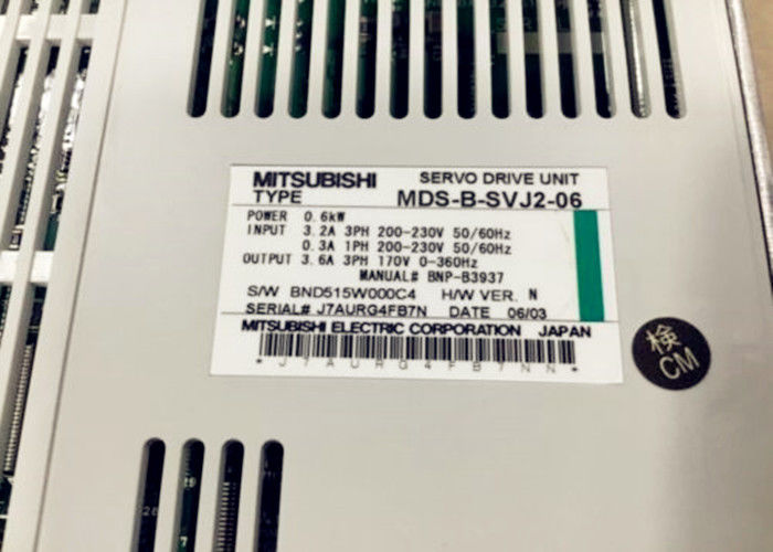 ミツビシ・メルダス 0.6KW 産業用交流サーボ駆動装置 MDS-B-SVJ2-06 3.2A 3PH 200-230V