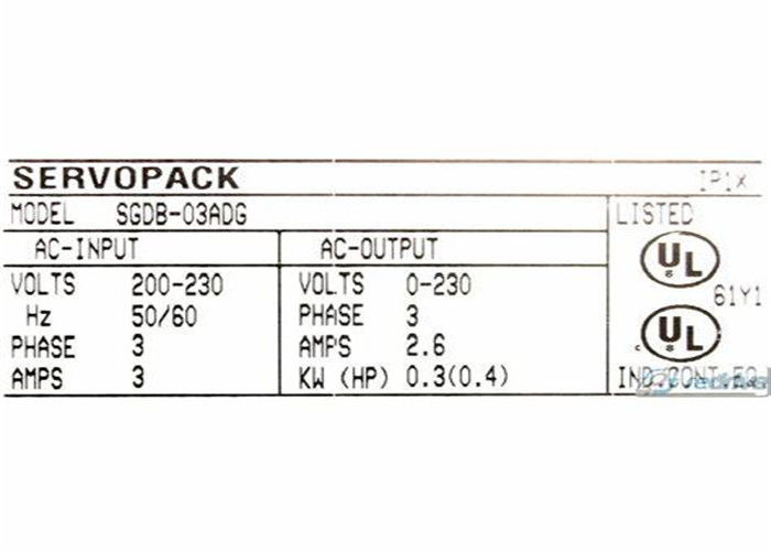 ヤスカワ SGDB-03ADG シグマ サーボドライブ 全新 オリジナル