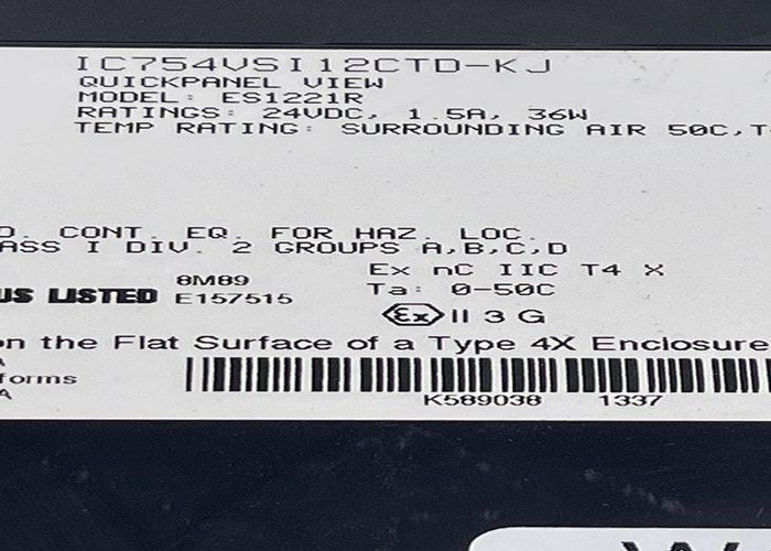 GE IC754VSI12CTD-KJ 中間12インチカラーTFTタッチクイックパネルディスプレイ