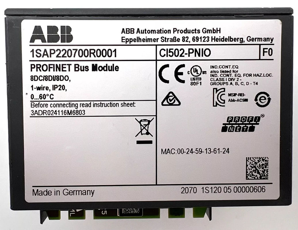 CI502-PNIO 1SAP220700R0001 通信モジュール 24V DC型 新品