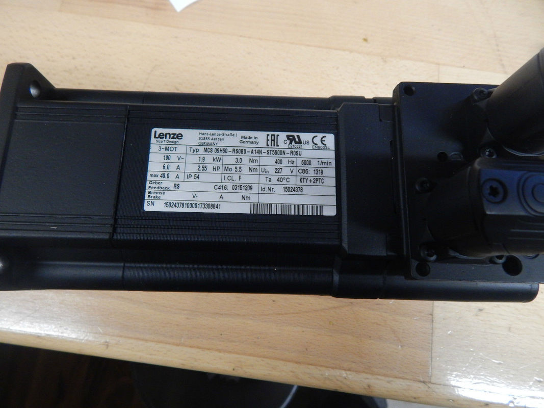 レンズMCS 09H60-RS0B0-A14N-ST5S00N-R0SU 記述 セルボモーター 3.4A 307V 3.8NM