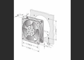 Ebmpapst 4656 Z 高耐久性 AC 名値電圧 工業遠心風扇