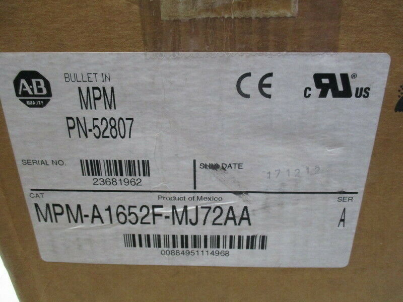 アレン・ブラッドリー MPM-A1652F-MJ72AA MPMシリーズ MPM 240V AC回転サーボモーター